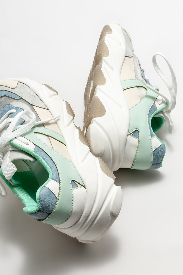 Yeşil kadın spor ayakkabı - Elle Shoes
