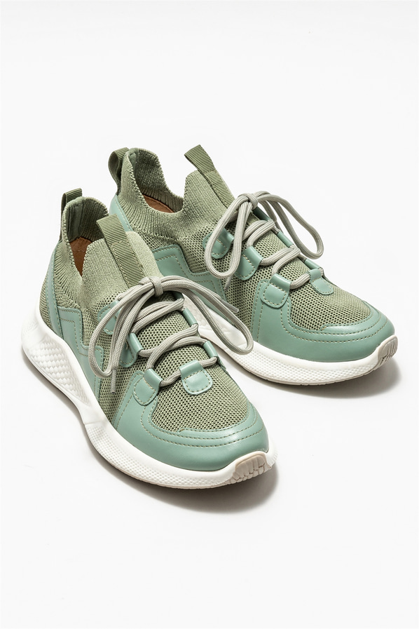 Yeşil kadın sneaker - Elle Shoes