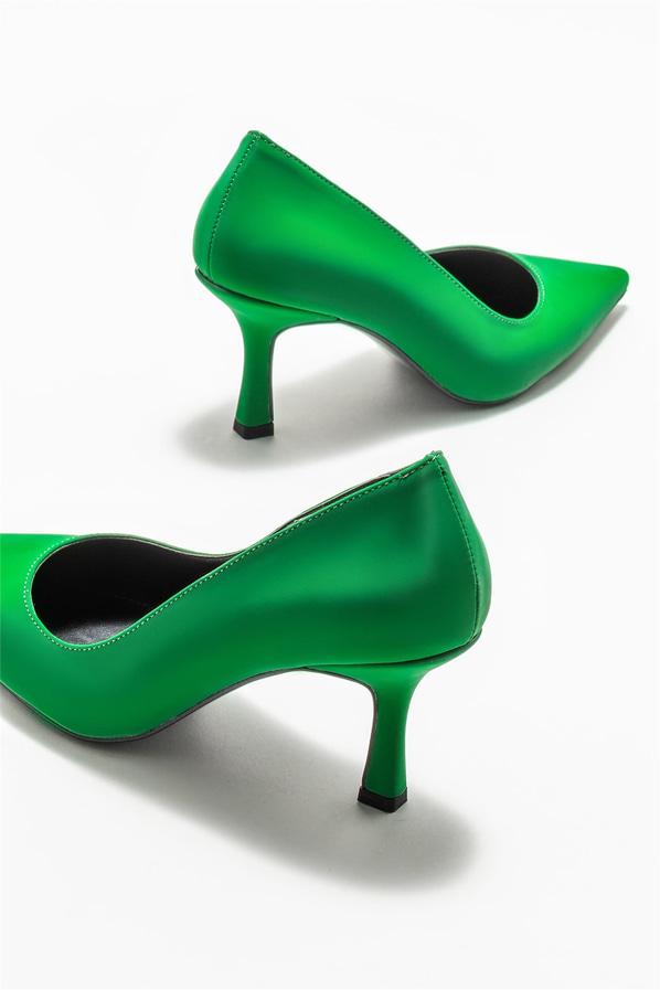 Yeşil kadın stiletto, rahat kullanım için - Elle Shoes