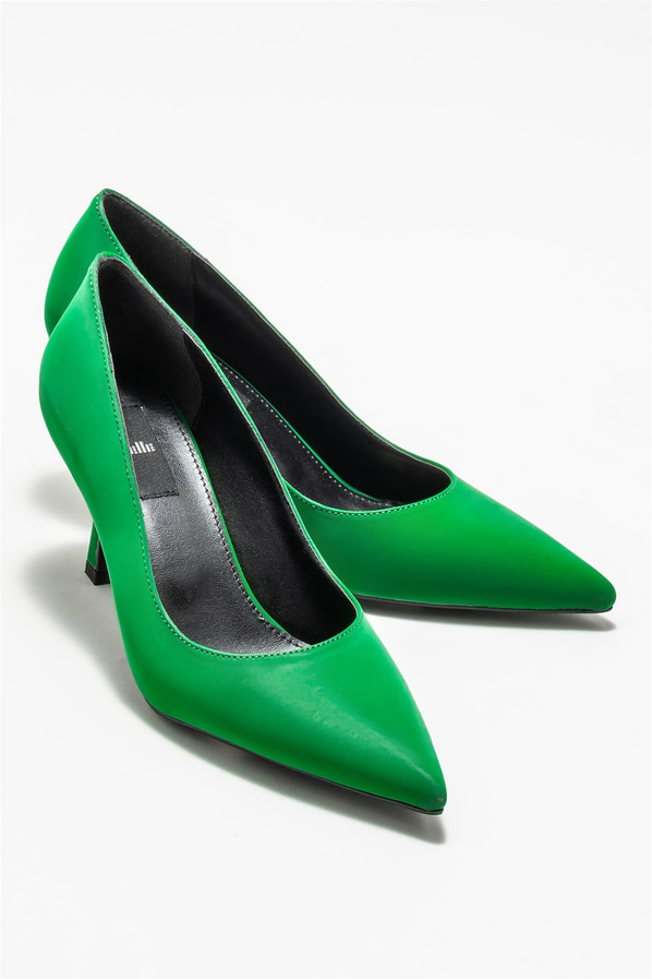 Yeşil kadın stiletto, rahat kullanım için - Elle Shoes