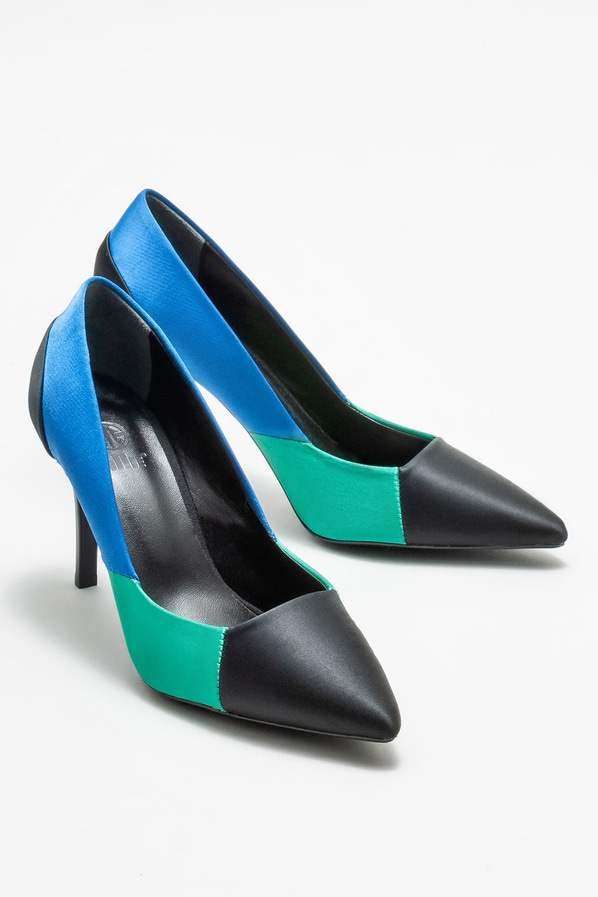 Yeşil kadın stiletto - Elle Shoes