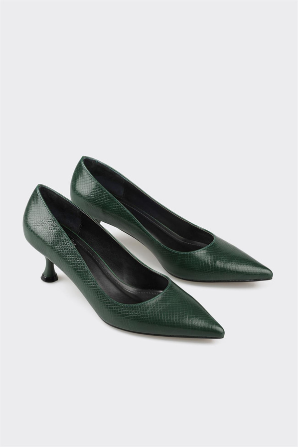 Yeşil kadın stiletto - Elle Shoes