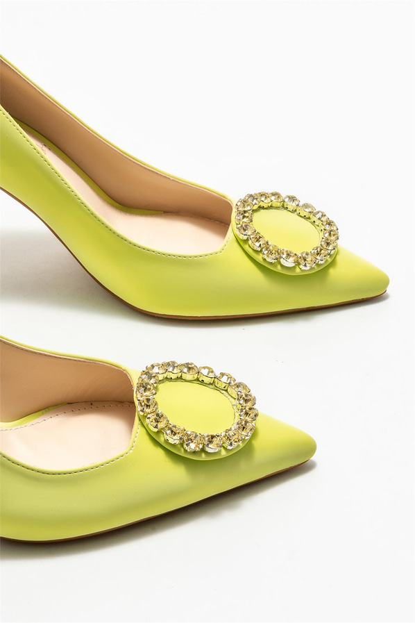 Yeşil kadın stiletto - Elle Shoes