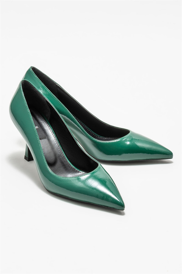 Yeşil kadın stiletto - Elle Shoes