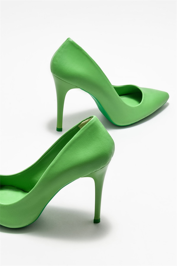 Yeşil kadın stiletto - Elle Shoes