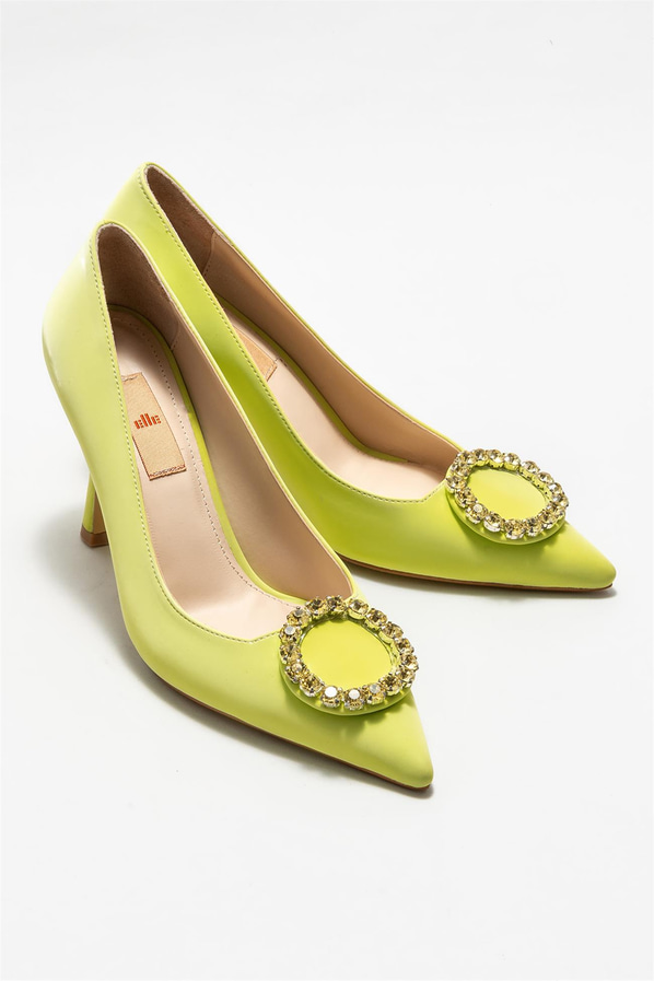 Yeşil kadın stiletto - Elle Shoes
