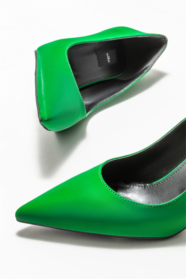Yeşil kadın stiletto, rahat kullanım için - Elle Shoes