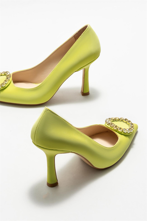 Yeşil kadın stiletto - Elle Shoes