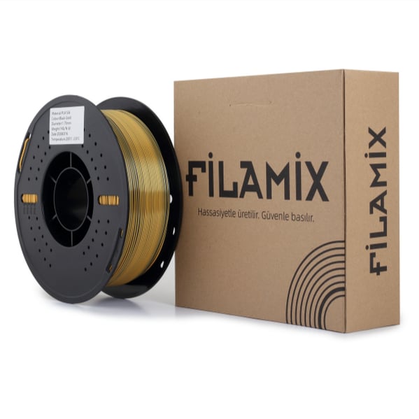 Filamix PLA Silk Magıc Siyah-Altın Filament 1.75mm 1 Kg
