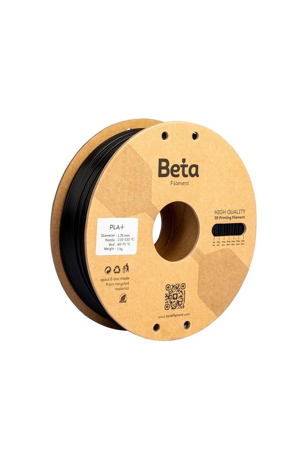 Beta PLA+ Black Filament 1.75mm 1kg