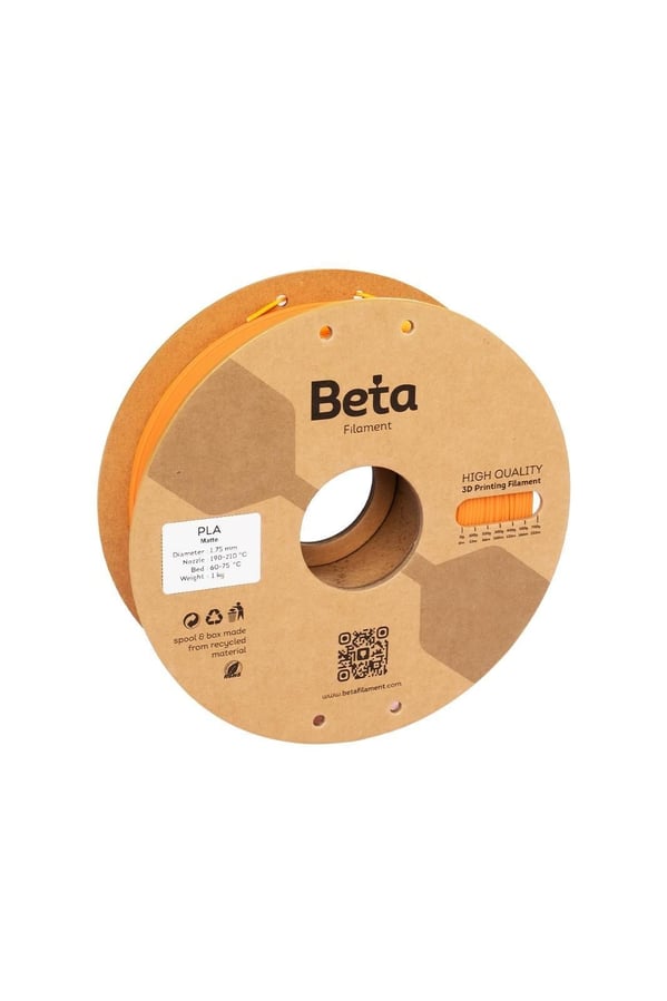 Beta PLA-Matte Orange Filament 1.75mm 1kg