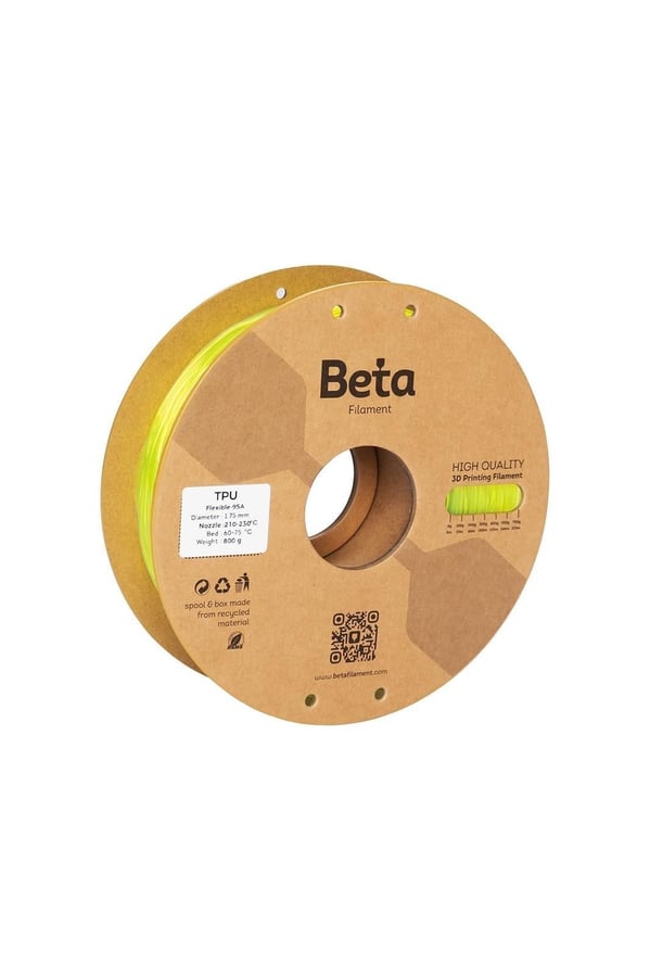 Beta TPU 95A Transparent Lemon Filament 800 gr