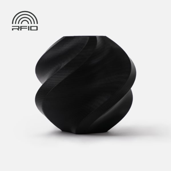 Bambu PLA Basic Black With Bambu Reusable Spoo(makaralı)