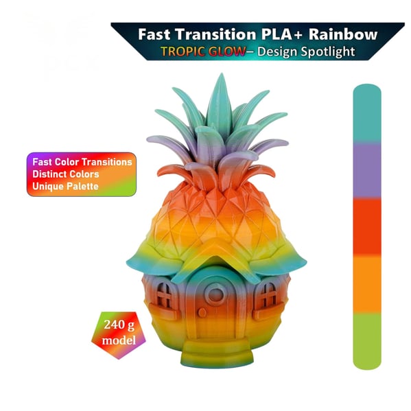 Apex 3D Tech Tropic Glow PLA+ Filament