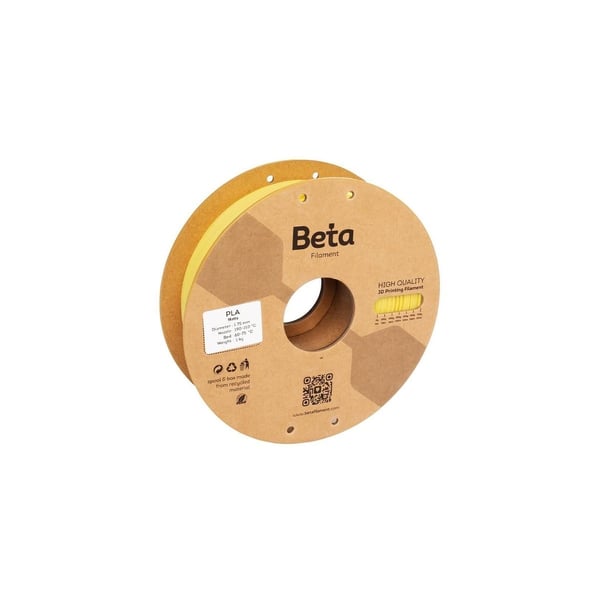 Beta PLA Matte Yellow Filament 1.75mm 1kg