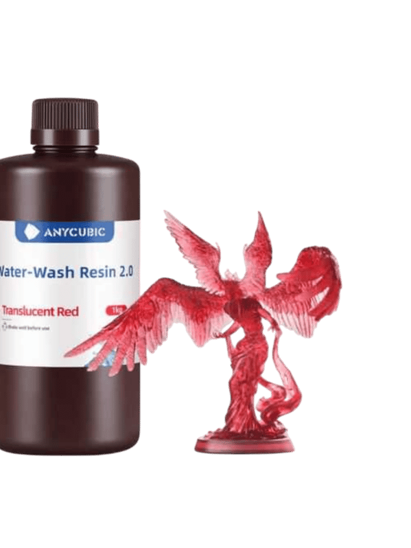 Anycubic Water-Wash Resin 2.0-Translucent Red
