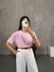 Pembe Bisiklet Yaka Tshirt Gaus00250