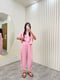 Pembe Balon Pantolon Modal Kumaş İkili Takım Gaus00320