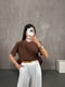Kahve Bisiklet Yaka Tshirt Gaus00250