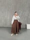 Fira Brown Muslin Skirt with Elastic Waist