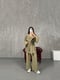 Sansa Khaki Belted Linen Kimono Set