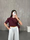 Bordo Bisiklet Yaka Tshirt Gaus00250