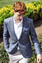  Morven Erkek Mavi Sligo Slim Fit Dar Kesim Torba Cep Desenli 6 Drop Ceket