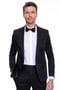  Morven Erkek Siyah Guisa Slim Fit Dar Kesim Jakarlı Smokin