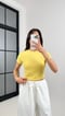 Sarı Kısa Kol MD Muadil Basic Tshirt Gaus00360