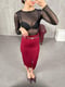 Burgundy Pencil Pencil Skirt Gaus00047