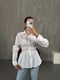White Gipeli Waist Elastic Shirt Gaus00087