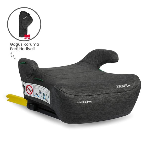 Lord Fix Plus i-size Booster 125-150 cm (15-36 Kg) Yükseltici Oto Koltuğu Gri