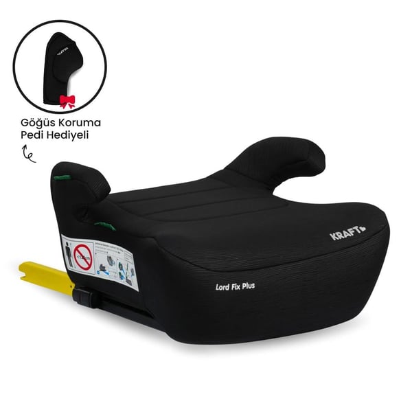 Lord Fix Plus i-size Booster 125-150 cm (15-36 Kg) Yükseltici Oto Koltuğu Siyah