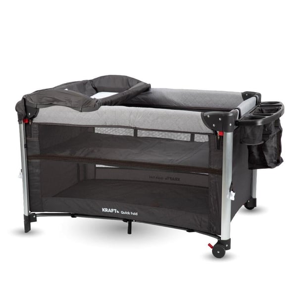 Quick Fold Anne Yanı Oyun Parkı 70x110 cm Açık Gri