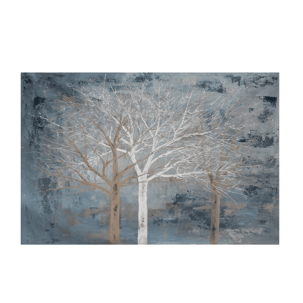 Abstract Dry Trees Yağlı Boya Dokulu TabloYağlı Boya Dokulu Soyut TablolarTablolife