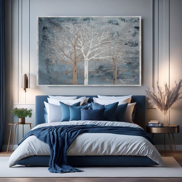 Abstract Dry Trees Yağlı Boya Dokulu TabloYağlı Boya Dokulu Soyut TablolarTablolife