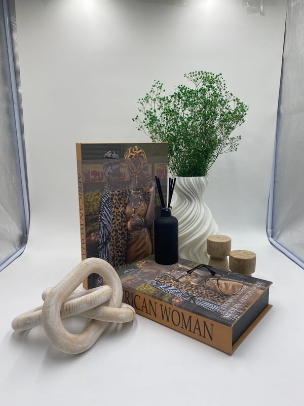 African Woman Dekoratif Kitap KutuDekoratif Kitap KutularTablolife