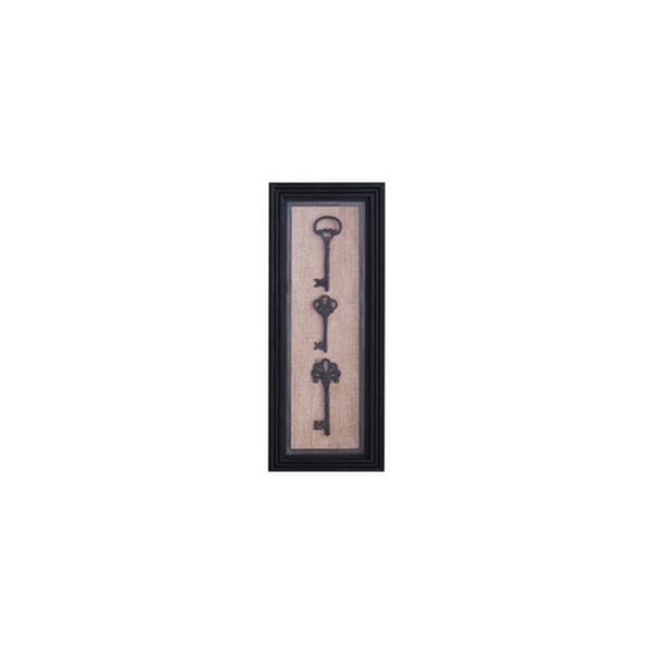 Anahtarlar - Metal Anahtar, Cam-Ahşap Çerçeve Tablo
