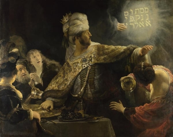 Belshazzar'ın Şöleni - Kanvas Tablo