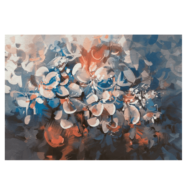Complex Flowers Yağlı Boya Dokulu TabloYağlı Boya Dokulu Çiçek TablolarıTablolife