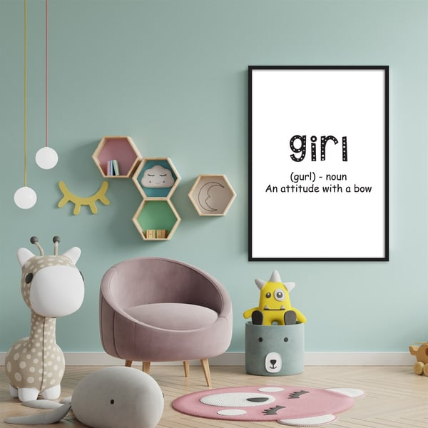 Girl Çerçeveli Poster SetiPosterlerTablolife.com