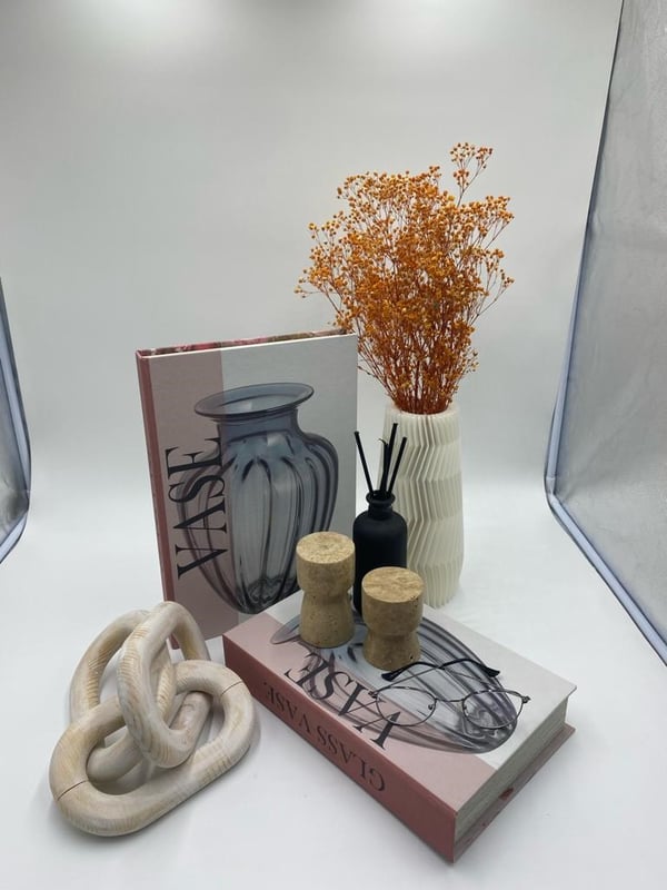 Glass Vase Dekoratif Kitap KutuDekoratif Kitap KutularTablolife