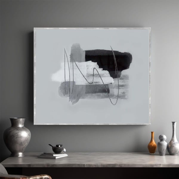 Grigio Yağlı Boya Dokulu TabloYağlı Boya Dokulu Soyut TablolarTablolife.com