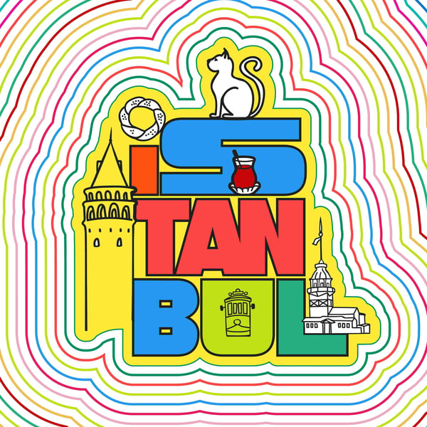İstanbul İllüstrasyon Kanvas TabloİstanbulTablolife
