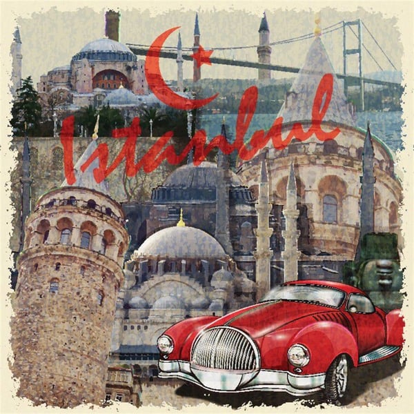 İstanbul - Kanvas Tablo