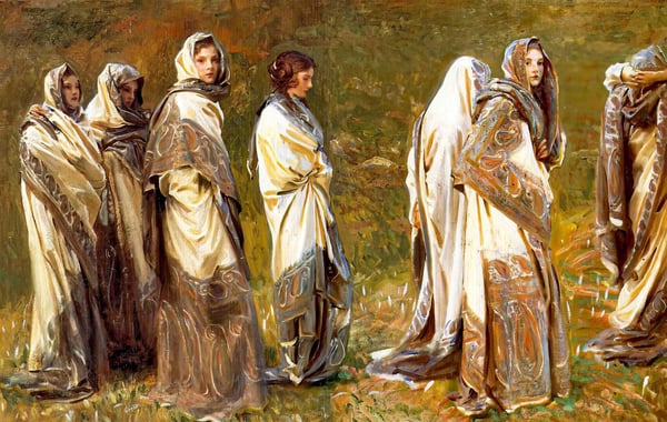 John Singer Sargent Cashmere Kanvas TabloÜnlü Ressamların TablolarıTablolife