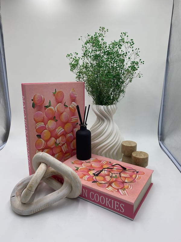 Macaron Cookies Dekoratif Kitap KutuDekoratif Kitap KutularTablolife