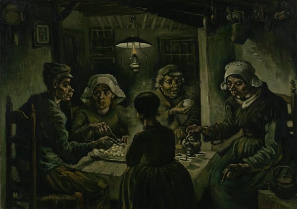 Patates Yiyenler - Kanvas Tablo