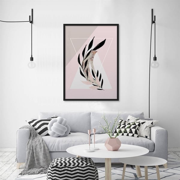 Pink Black Çerçeveli Poster SetiPosterlerTablolife.com
