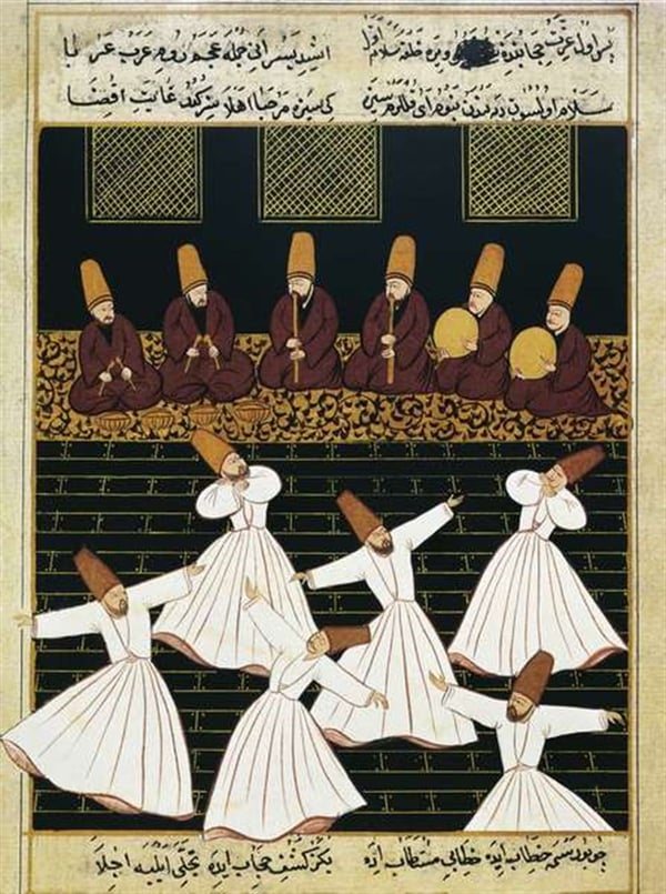 Semazenler - Kanvas Tablo